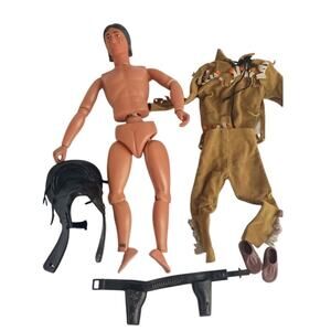 Vintage 1970s Tonto action figure and outfit Lone Ranger